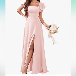 pink long formal dress